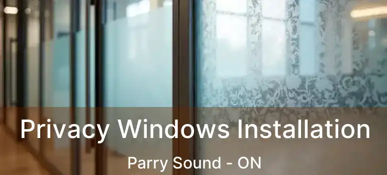  Privacy Windows Installation Parry Sound - ON