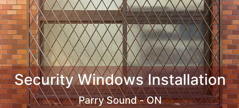 Security Windows Installation Parry Sound - ON