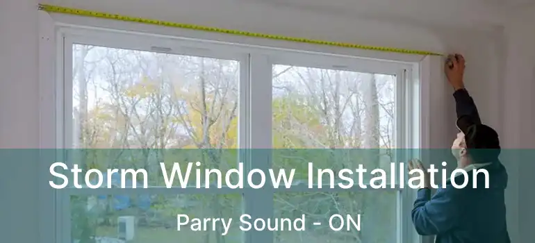 Storm Window Installation Parry Sound - ON