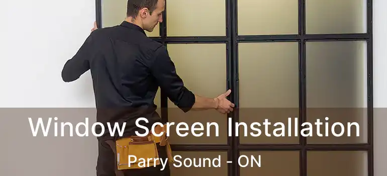Window Screen Installation Parry Sound - ON